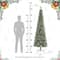Glitzhome® 7.5ft Pre-Lit Frosted Cashmere Pencil Pine Artificial Christmas Tree, Multicolor LED Lights